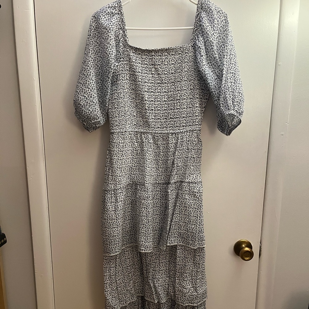 Tiered floral maxi dress